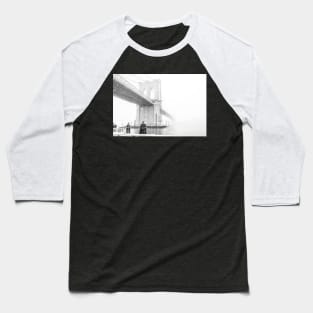 The Brooklyn Bridge in the snow Baseball T-Shirt